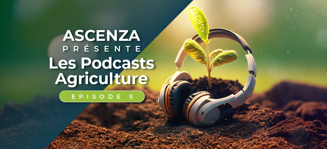 Bannière de présentation du cinquième épisode des podcasts Agriculture d'Ascenza